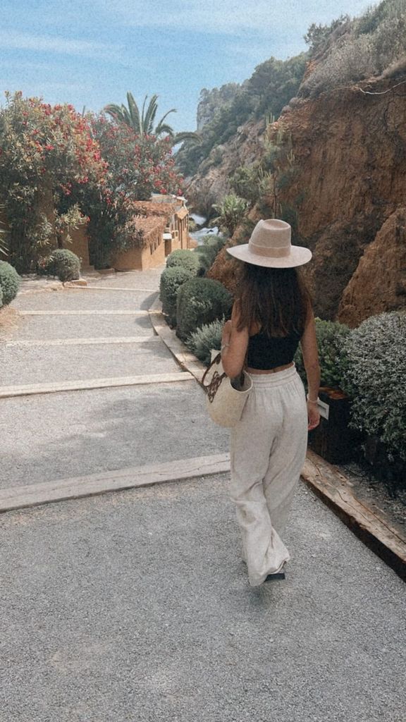 Michelle walking in Ibiza 