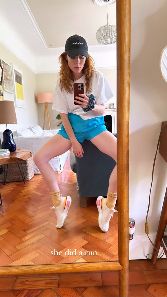 Angela Scanlon posing in a mirror selfie 