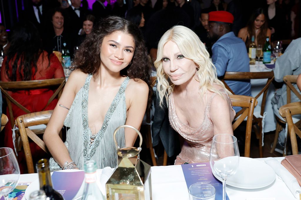 Zendaya and Donatella Versace attend the 2024 Green Carpet Fashion Awards at 1 Hotel West Hollywood