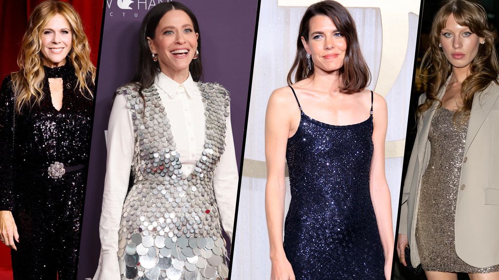 celebrities wearing sequin dresses - Rita Wilson, Jackie Tohn, Charlotte Casiraghi, Ivy Love Getty