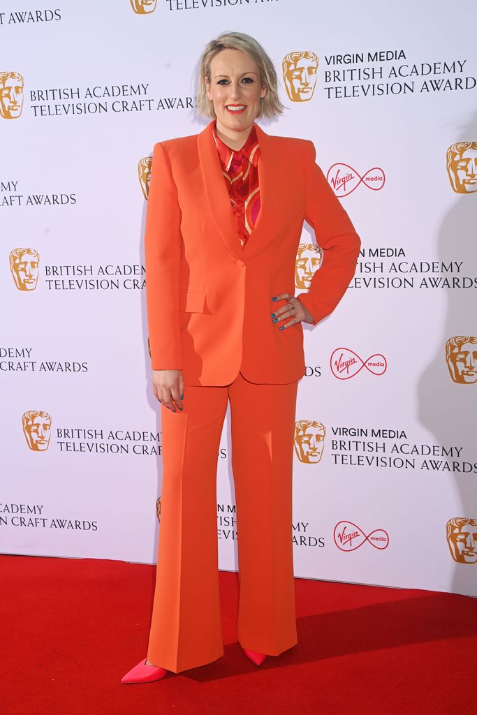 Steph McGovern in orange suit