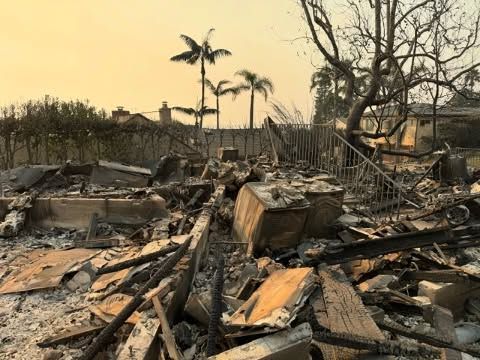 Eric and Sarah showed the devastation caused by the fire