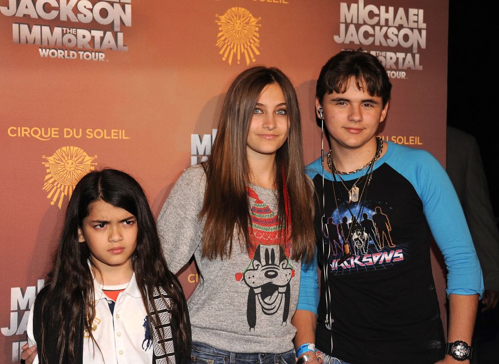 Blanket Jackson, Paris Jackson and Prince Jackson attend Cirque du Soleil's Michael Jackson "The Immortal" World Tour Opening Night at Staples Center on January 27, 2012 in Los Angeles, California.