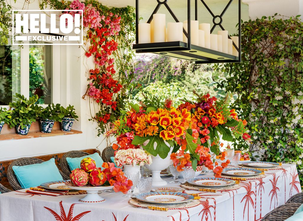 Veronica Schmidt's Marbella home outdoor dining table