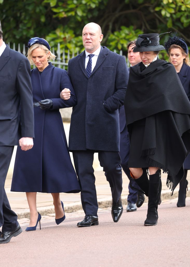 Zara and Mike Tindall were joined by Princess Anne