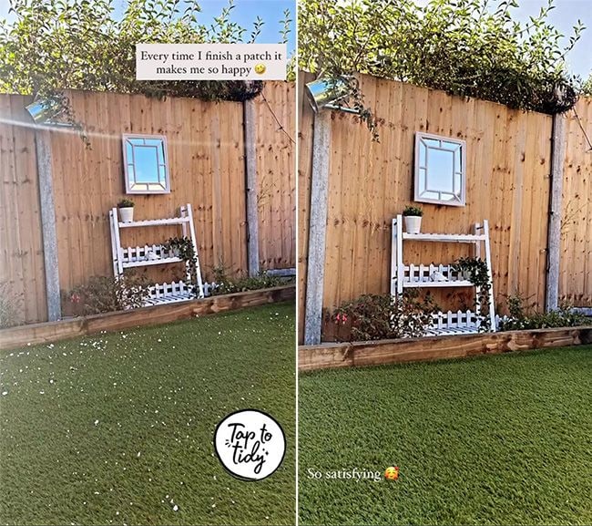 Stacey Solomon garden before after