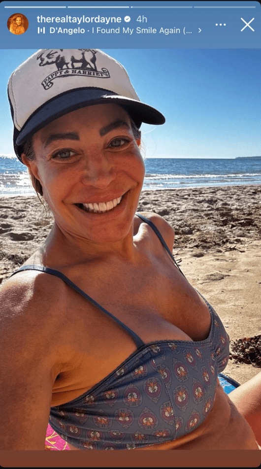 Taylor looking happy and healthy