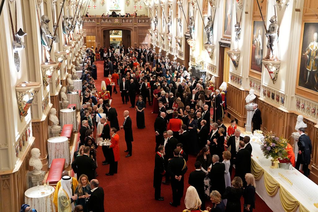 A view of the Diplomatic Corps reception at Windsor Castle, Berkshire