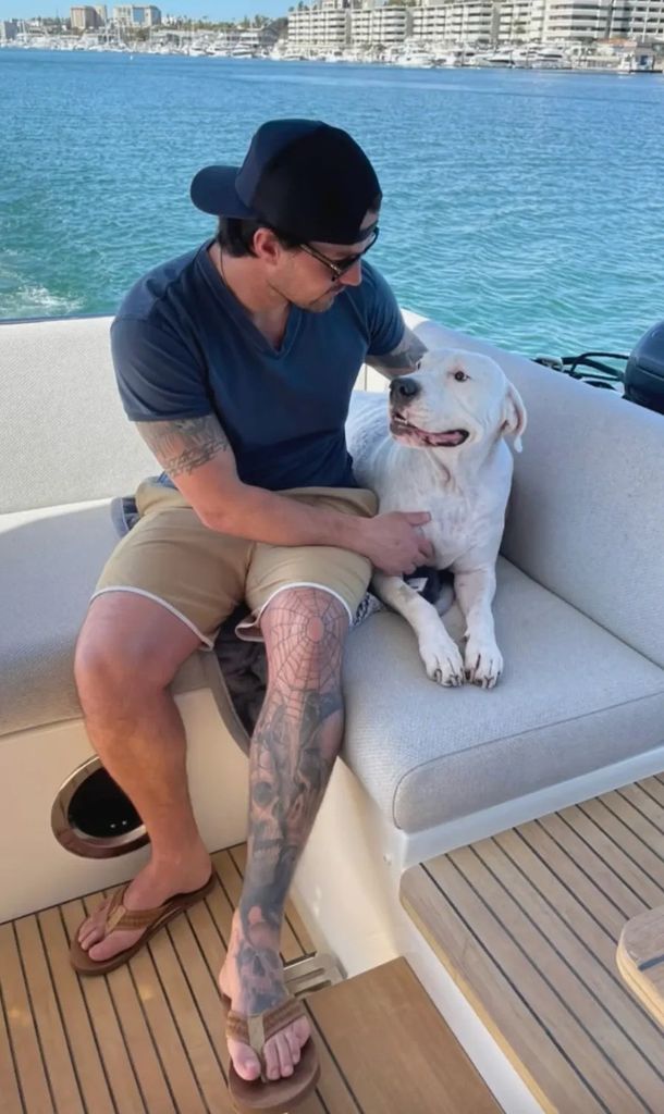 photo of josh hall and dog stella