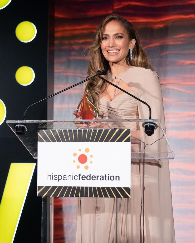 Jennifer Lopez received an honor at the Hiispanic Federation Annual Gala