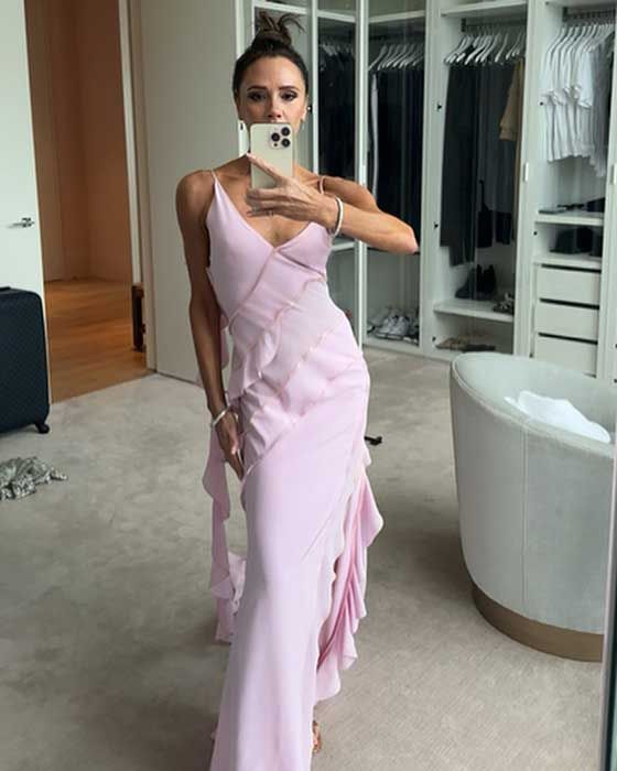 Victoria in her pink dress