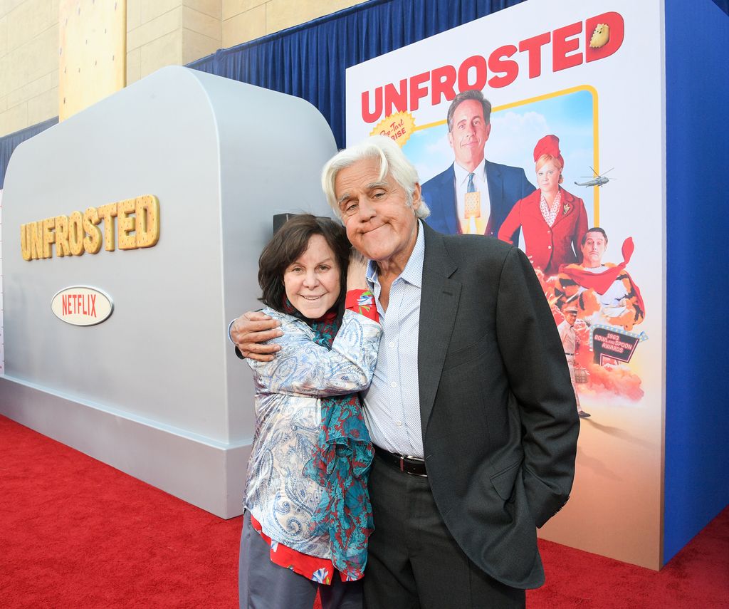 Mavis Leno and Jay Leno attend Netflix's "Unfrosted" premiere at The Egyptian Theatre on April 30, 2024 in Los Angeles, California.