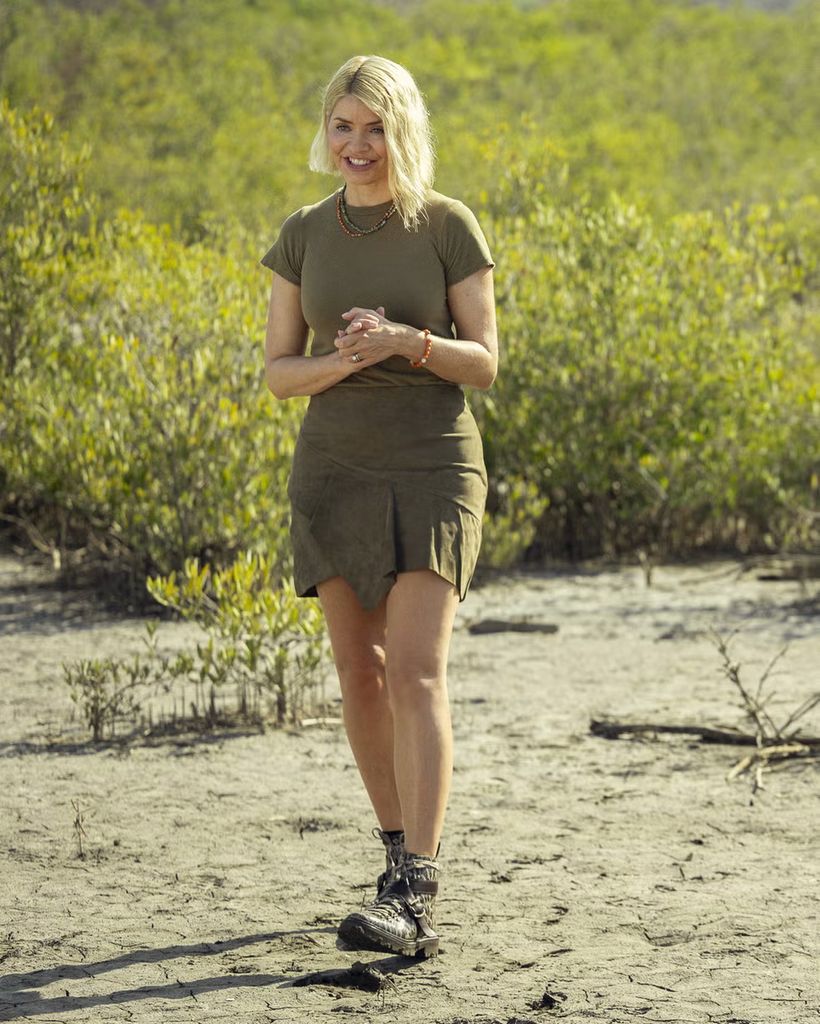 Holly also wore her Grenson boots in leopard print