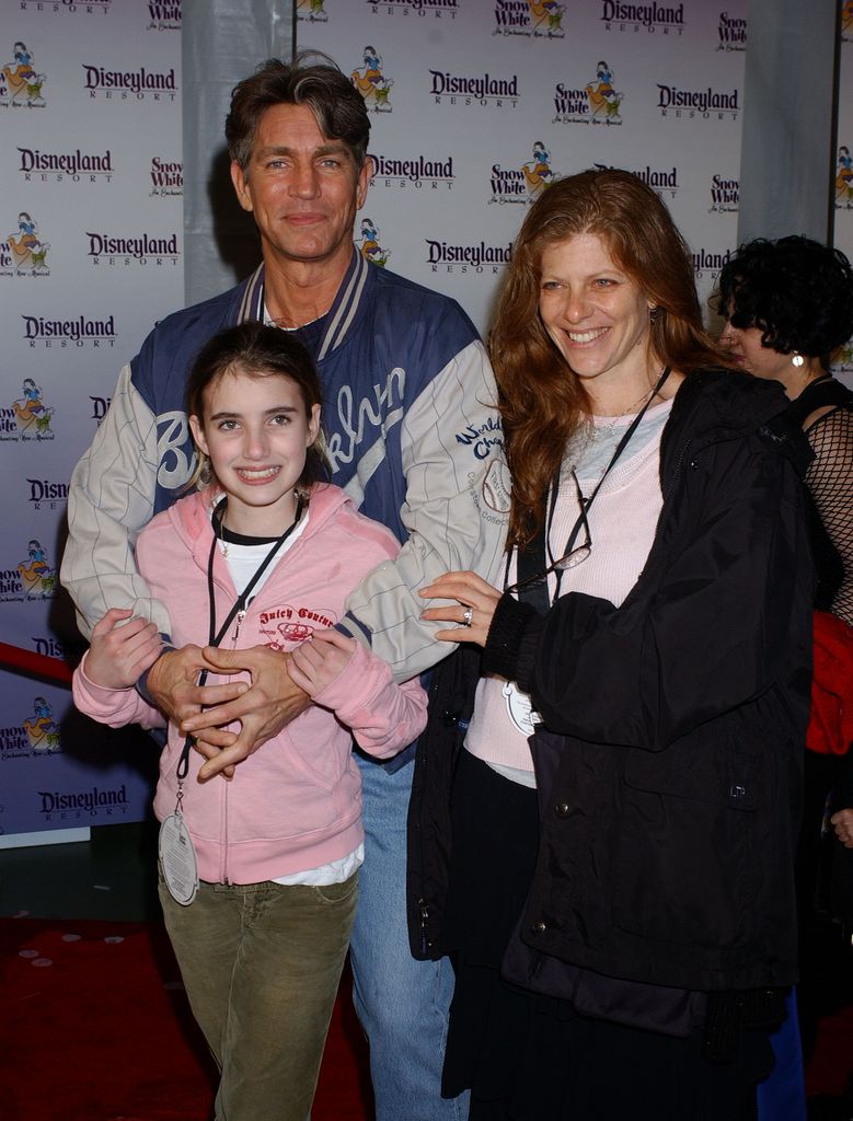 Eric Roberts, daughter Emma and wife Eliza during "Snow White - An Enchanting New Musical" Premiere - Arrivals at Fantasyland Theatre at Disneyland in Anaheim, California, United States.
