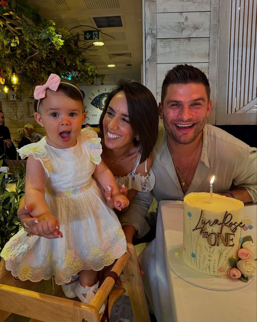 Janette and Aljaz celebrating their daughter Lyra's first birthday