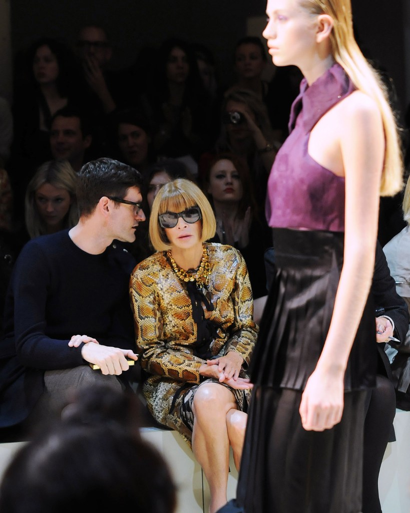 Anna Wintour on the front row at fashion week