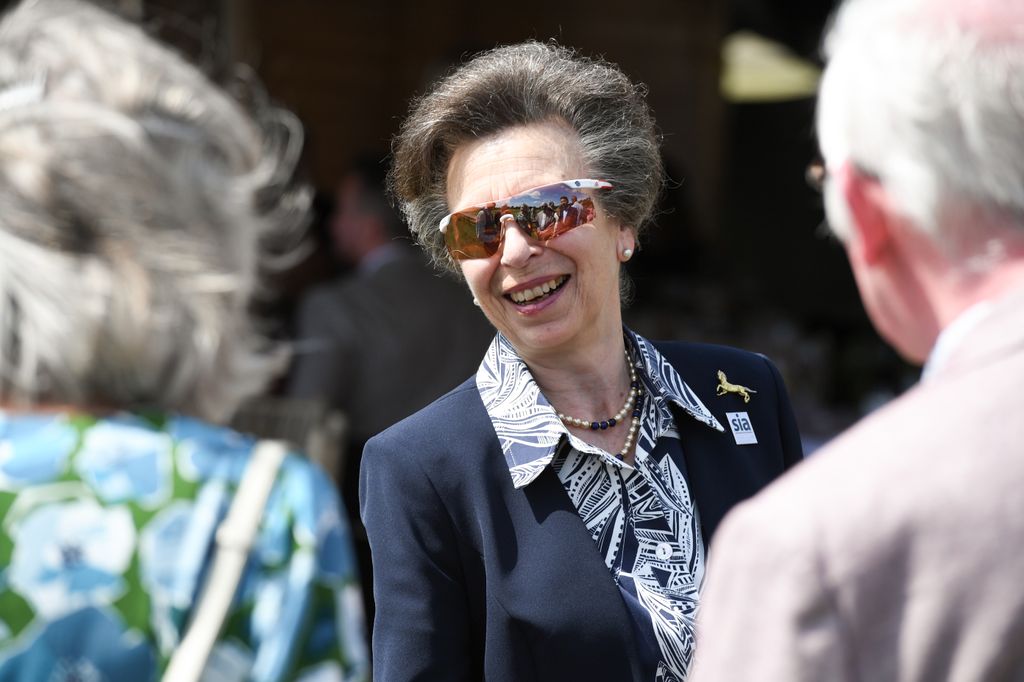 The Princess enjoyed the sunshine whilst chatting to guests