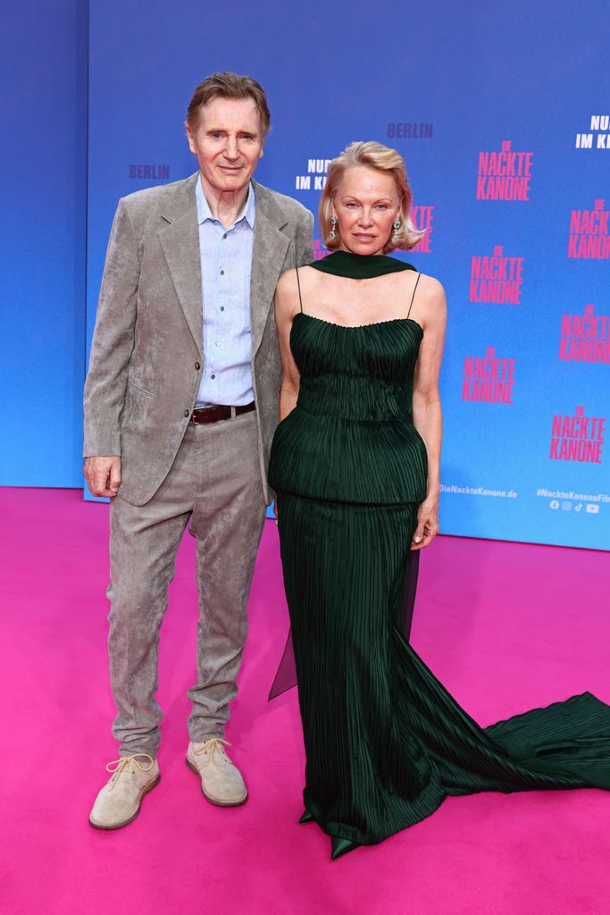 Pamela Anderson and Liam Neeson at the Berlin premiere