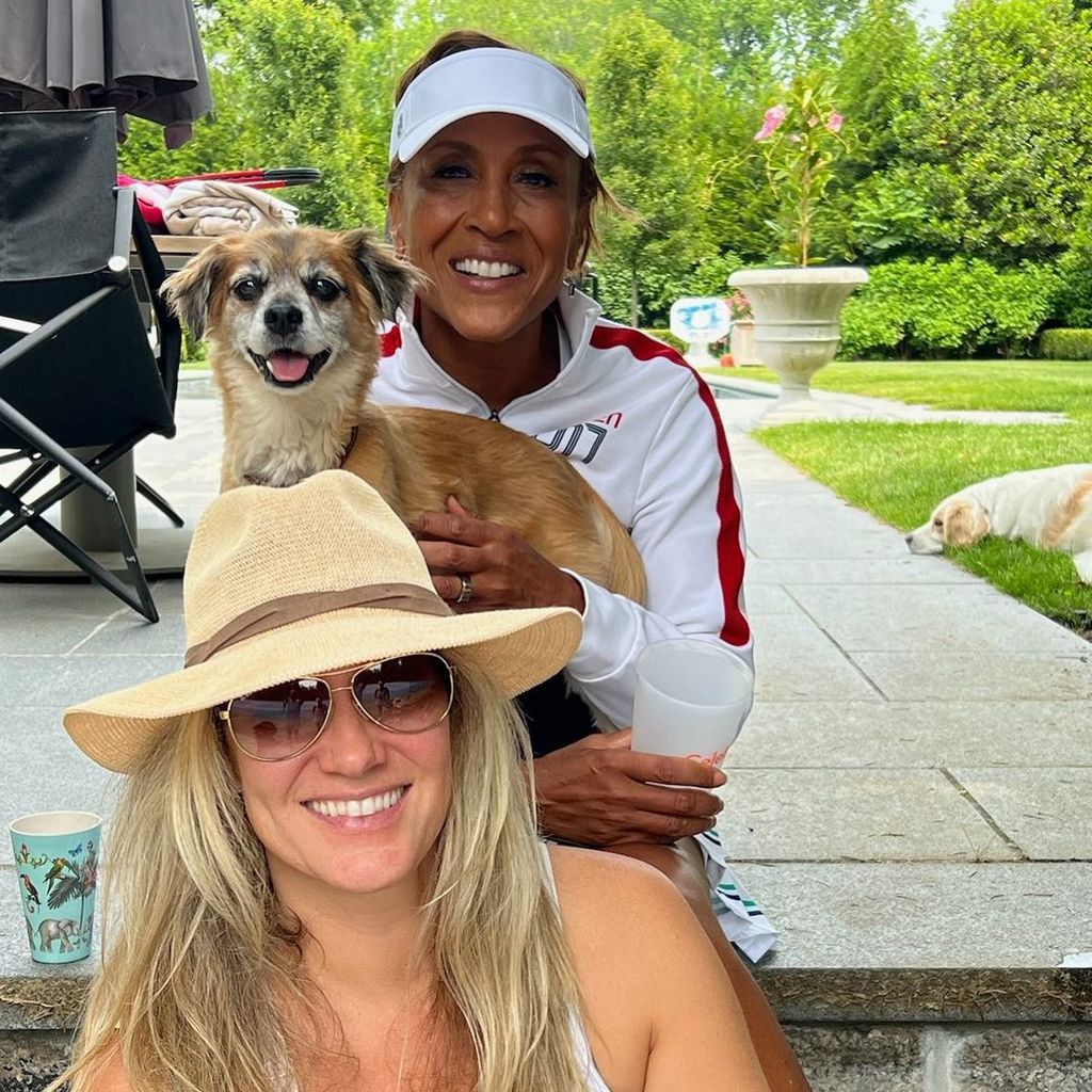 Robin Roberts with partner Amber Laign during their staycation