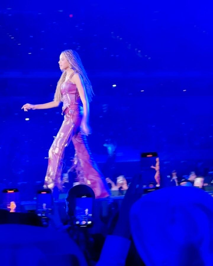 Blue Ivy Carter walks on stage during the "Cowboy Carter Tour" at SoFi Stadium in Inglewood, California, shared on Instagram
