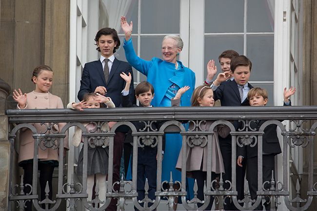 Queen Margrethe with her grandchildren