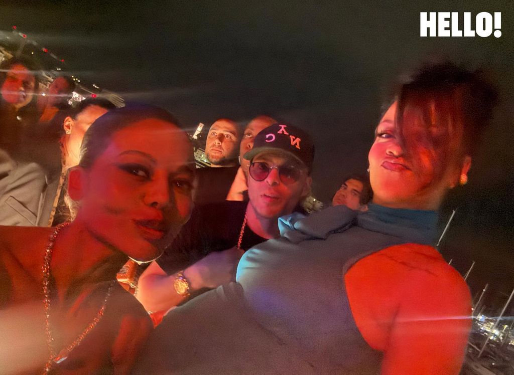 With Rihanna and her baby bump
