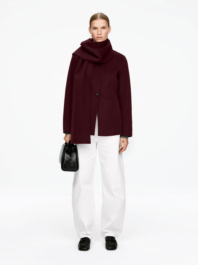 Arket scarf wool coat