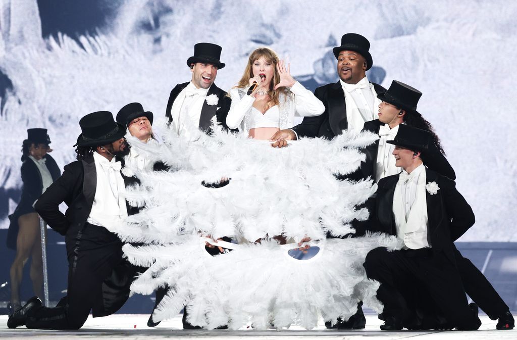 Taylor Swift performs onstage during night two of The Eras Tour at La Defense on May 10, 2024 in Paris, France