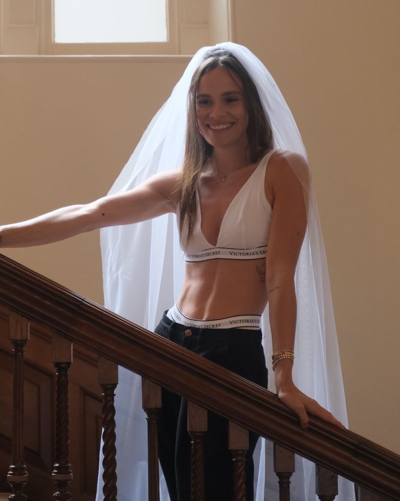 A photo of Holly Ramsay wearing a veil