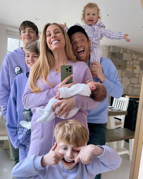 stacey solomon purple family photo