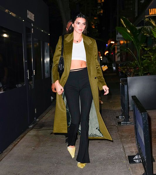 Kendall Jenner Olive Green Coat