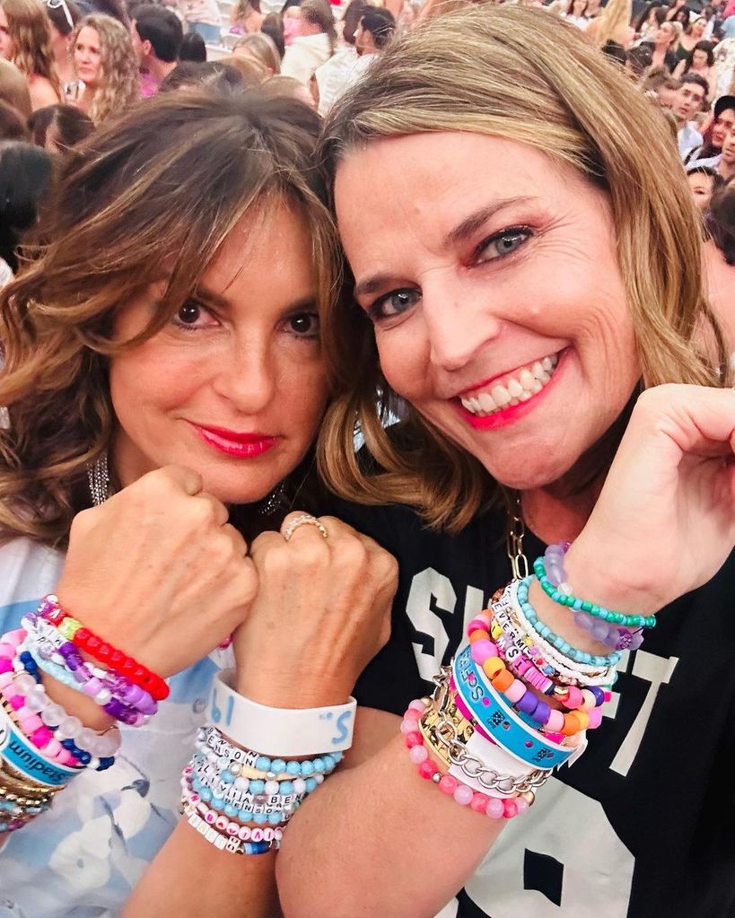 Mariska attended with Savannah Guthrie and their respective families
