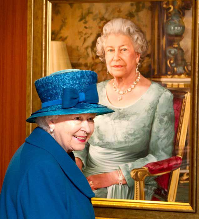 queen smiling portrait