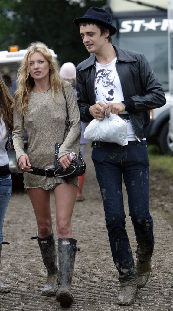 Kate Moss during the 2005 Glastonbury Festival