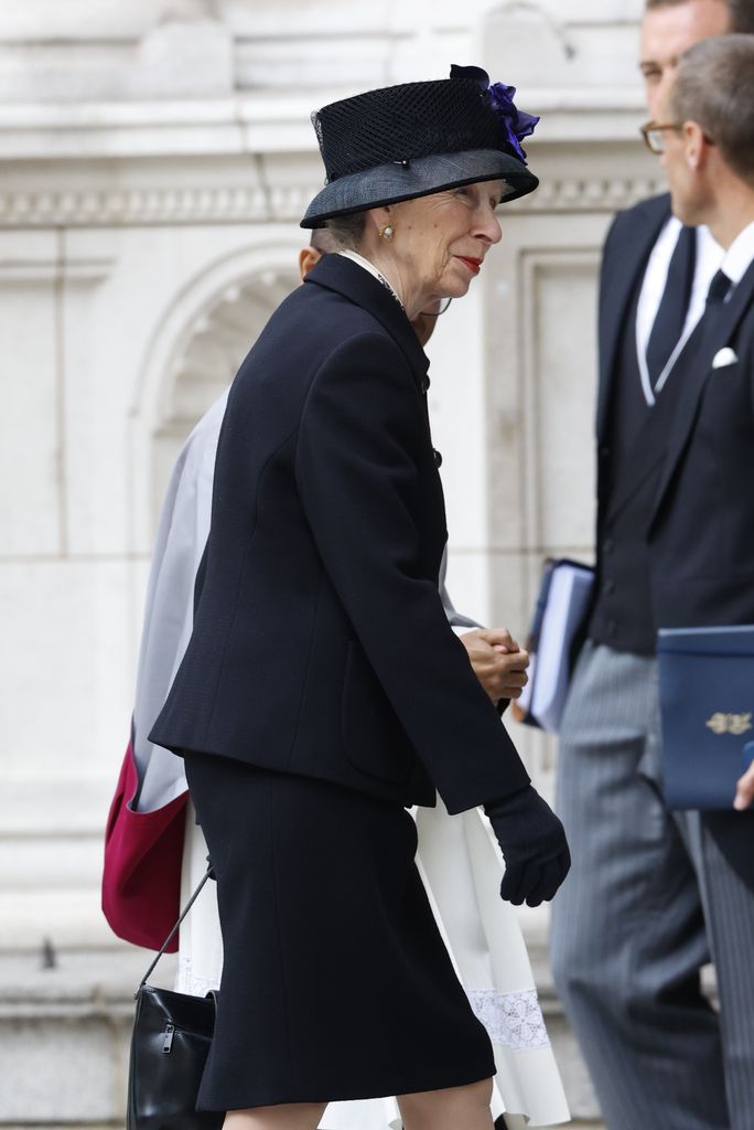Princess Anne attends a Requiem Mass catholic funeral service for The Duchess of Kent at Westminster Cathedral.