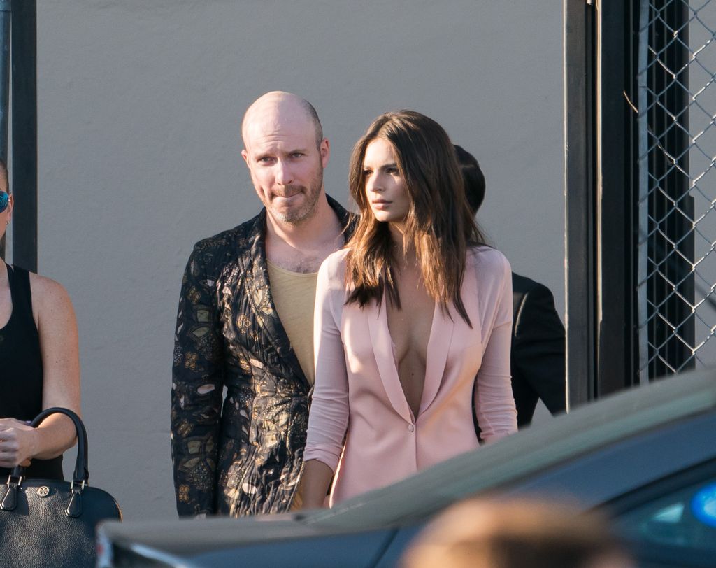 Jeff Magid and Emily Ratajkowski at 'Jimmy Kimmel Live' in L.A. in August 2017.