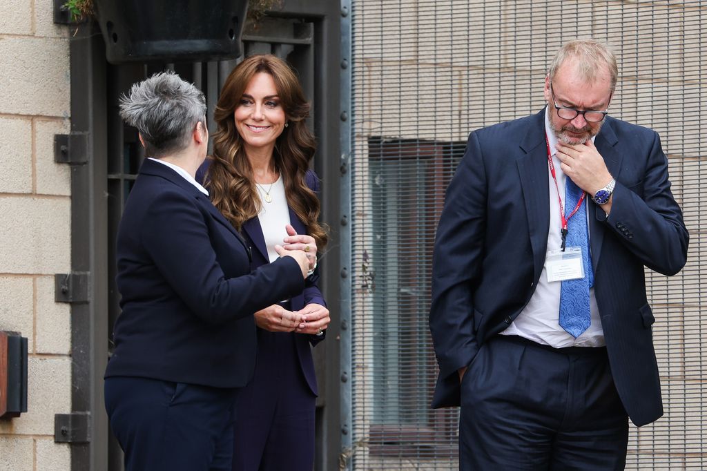 Kate Middleton meets with staff at HMP High Down in Surrey