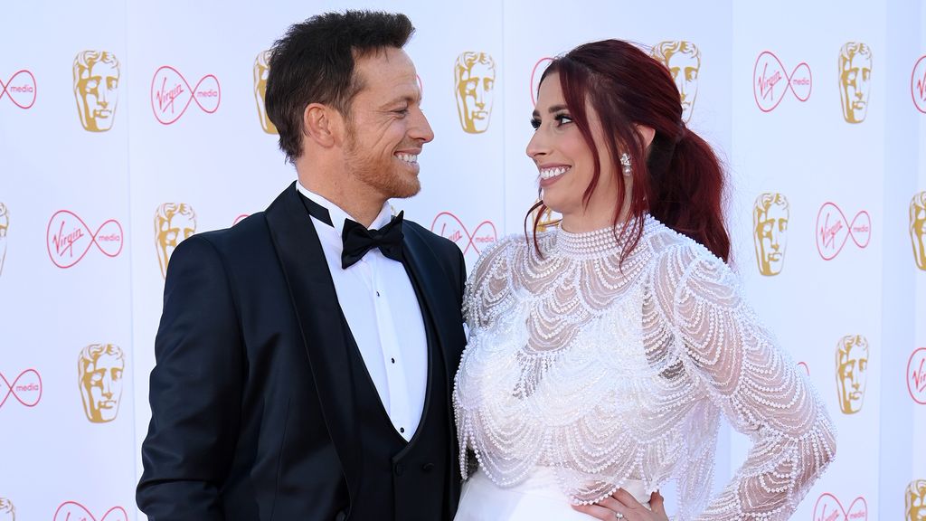 Joe Swash and Stacey Solomon gaze lovingly at each other on the red carpet for the BAFTAs in 2022 