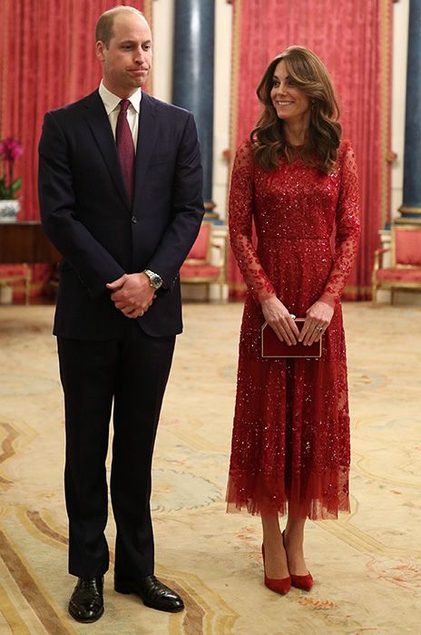 kate middleton red gown needle thread