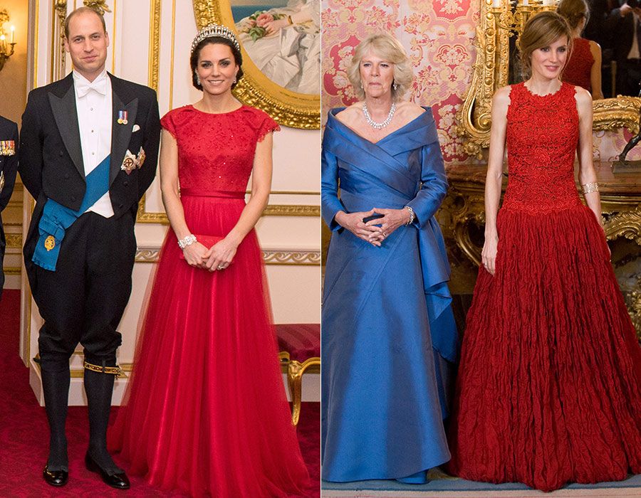 kate middleton queen letizia fashion comparison red dress