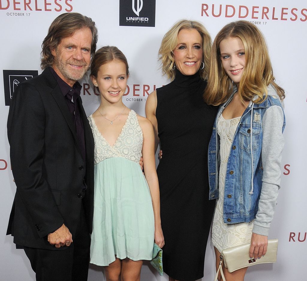 William H. Macy, Georgia Grace Macy, Felicity Huffman and Sophia Grace Macy