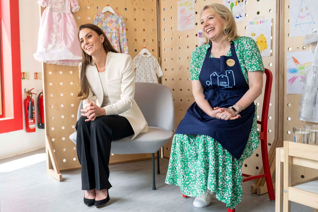 Princess Kate meets staff and volunteers during a visit to Little Village's hub in Brent in June 2022