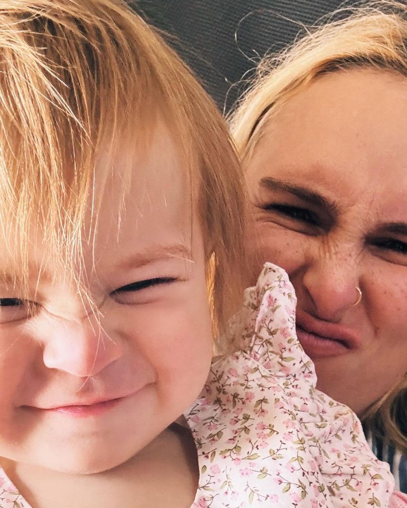 Rumer Willis and her daughter Tallulah Willis make funny faces for a selfie, shared on Instagram