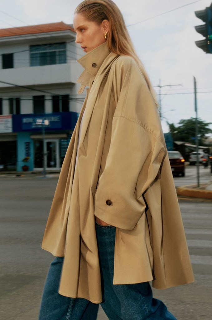 COS OVERSIZED SCARF-DETAIL TRENCH COAT