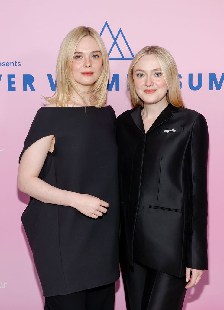 Elle Fanning and Dakota Fanning attend The Wrap's 2024 WrapWomen Power Women Summit at The Maybourne Beverly Hills on December 03, 2024 in Beverly Hills, California