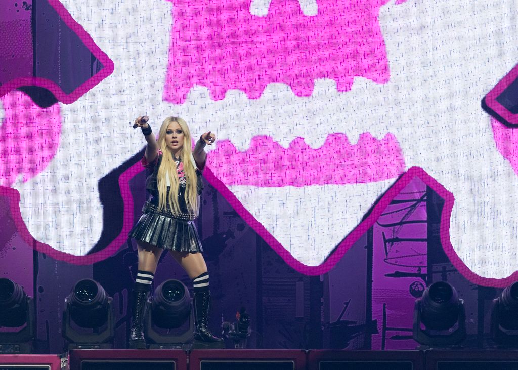 Avril Lavigne performs on stage during her 'Greatest Hits Tour' at Rogers Arena on May 22, 2024 in Vancouver, British Columbia, Canada.