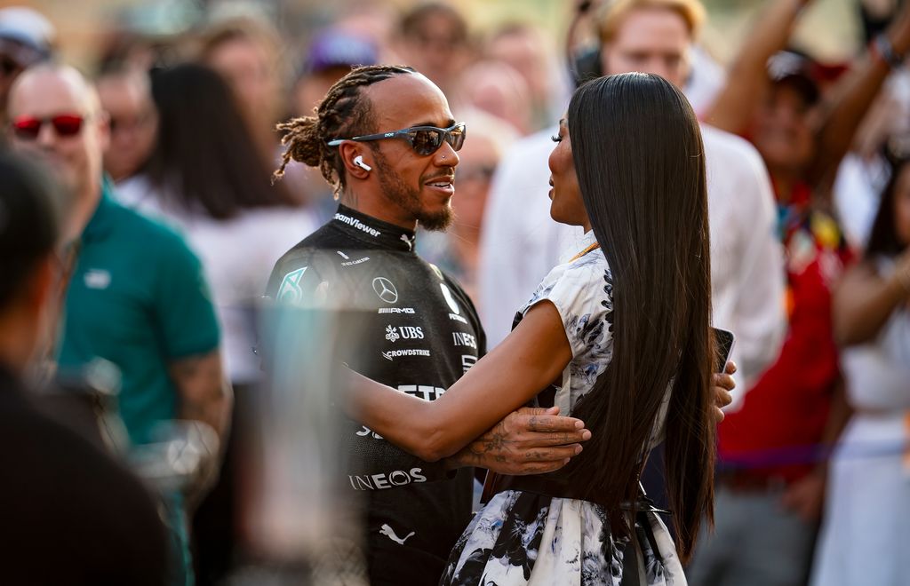 Lewis at F1 Grand Prix of Abu Dhabi with naomi campbell