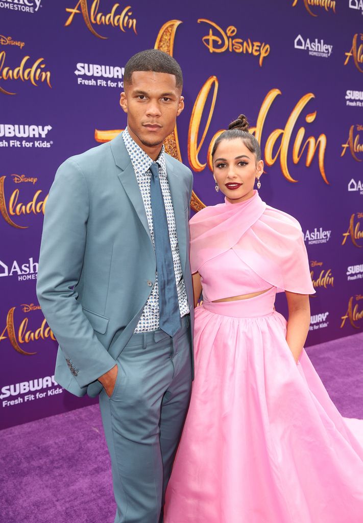  Jordan Spence (L) and Naomi Scott attend the World Premiere of DisneyÂs "Aladdin" at the El Capitan Theater in Hollywood CA