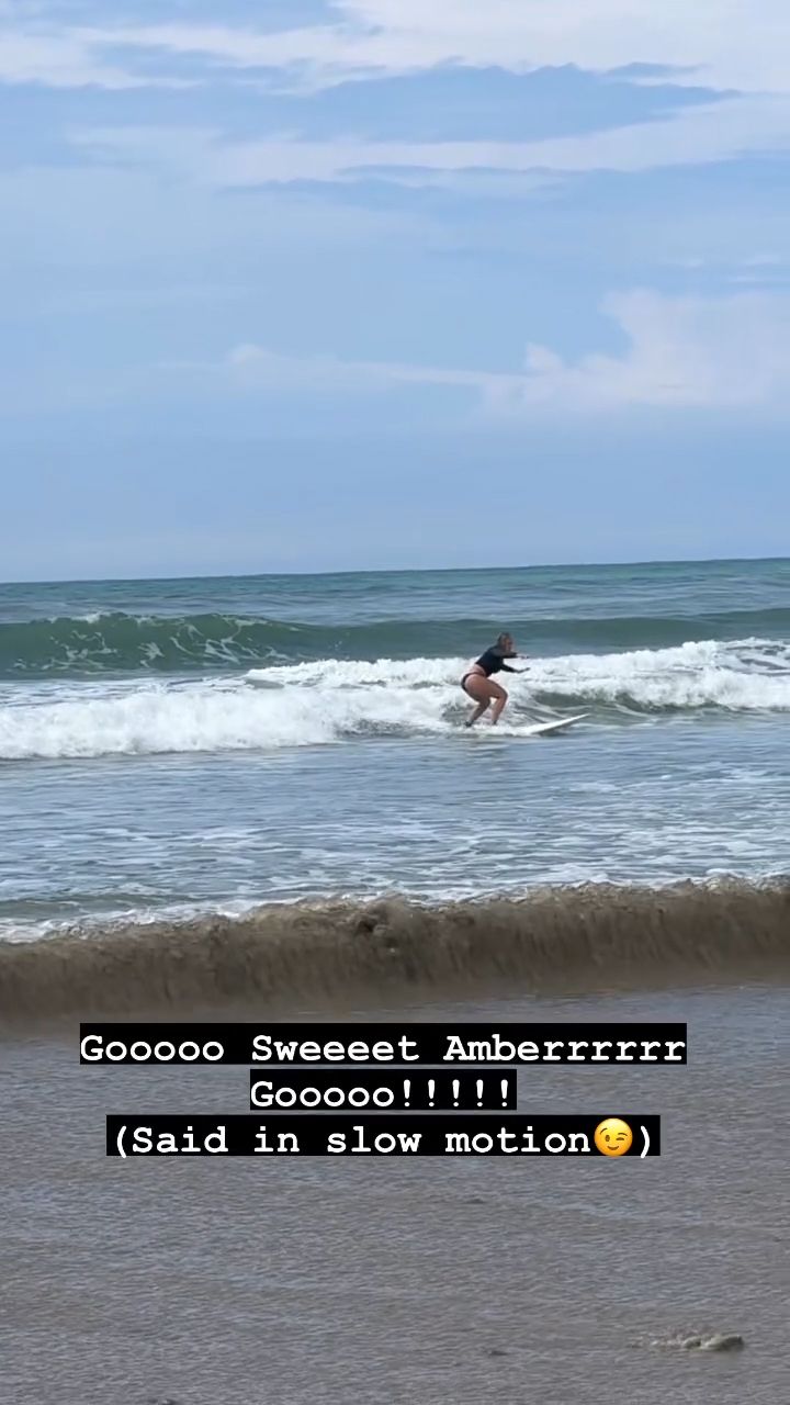 Robin Roberts' wife Amber taking surfing lessons