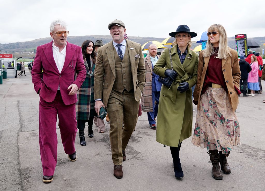 Tony Pitts and Katherine Kelly attend Cheltenham Races with Mike and Zara Tindall